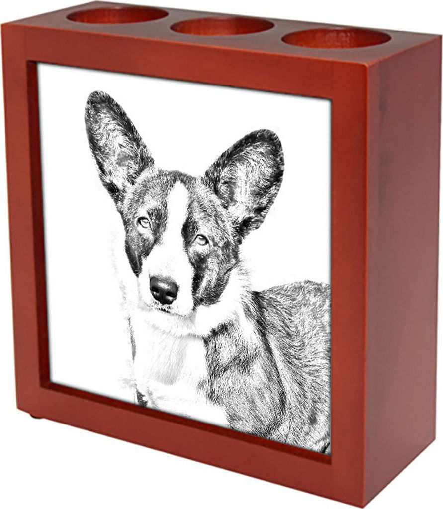 Cardigan Welsh Corgi - Stifthalter mit Hund, Schreibtischorganizer mit Aufdruck, personalisierte Schreibtischdekoration der Marke Art-Dog