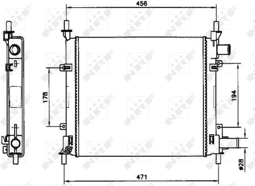 Radiateur de Remplacement Ford KA RB pour Maintenance Système de Refroidissement
