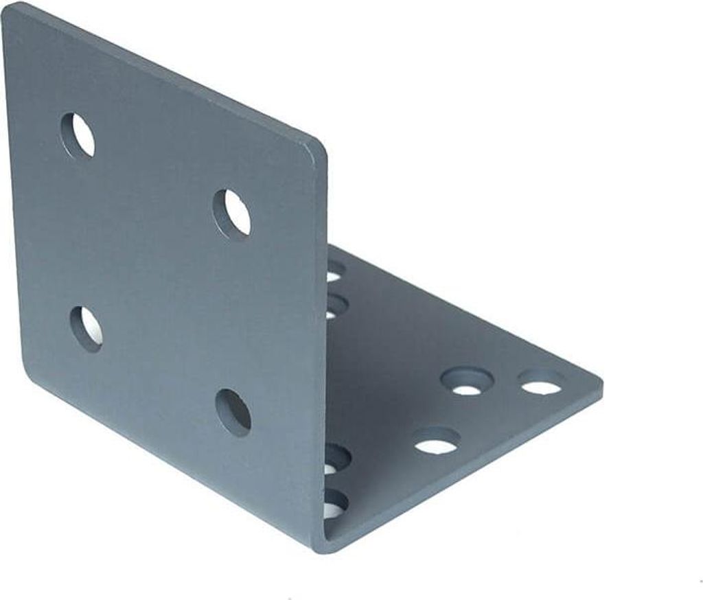 HOME DELUXE Winkelplatte für Aluminiumpfosten – 125 x 125 x 120 mm, Anthrazit | Stabile Montageplatte für Pergola & Terrassenüberdachung