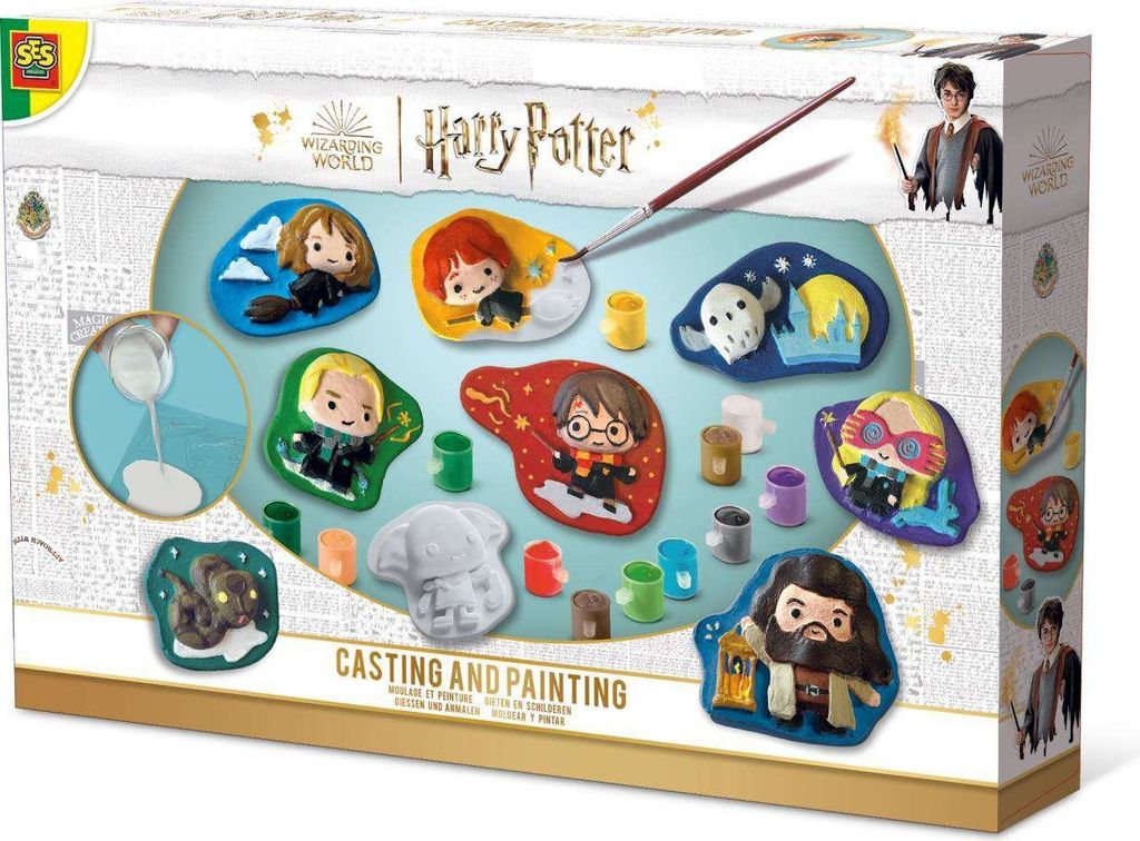 SES Creative 09344 Harry Potter Gips gießen für Kinder Mit Deinen Lieblingscharakteren aus Harry Potter Bastelset Für Kinder