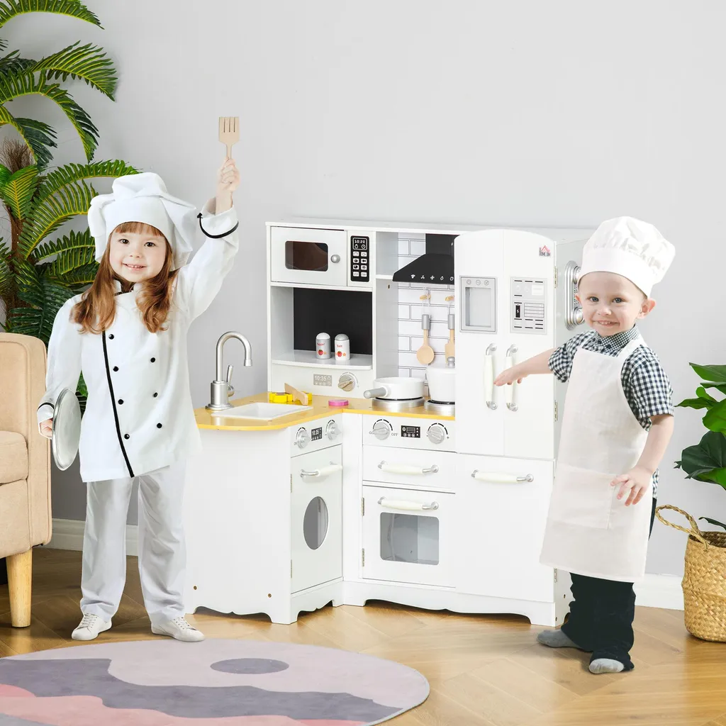 Cuisine Enfant 3-6 ans Compacte avec Rangements pour Ranger les Jouets