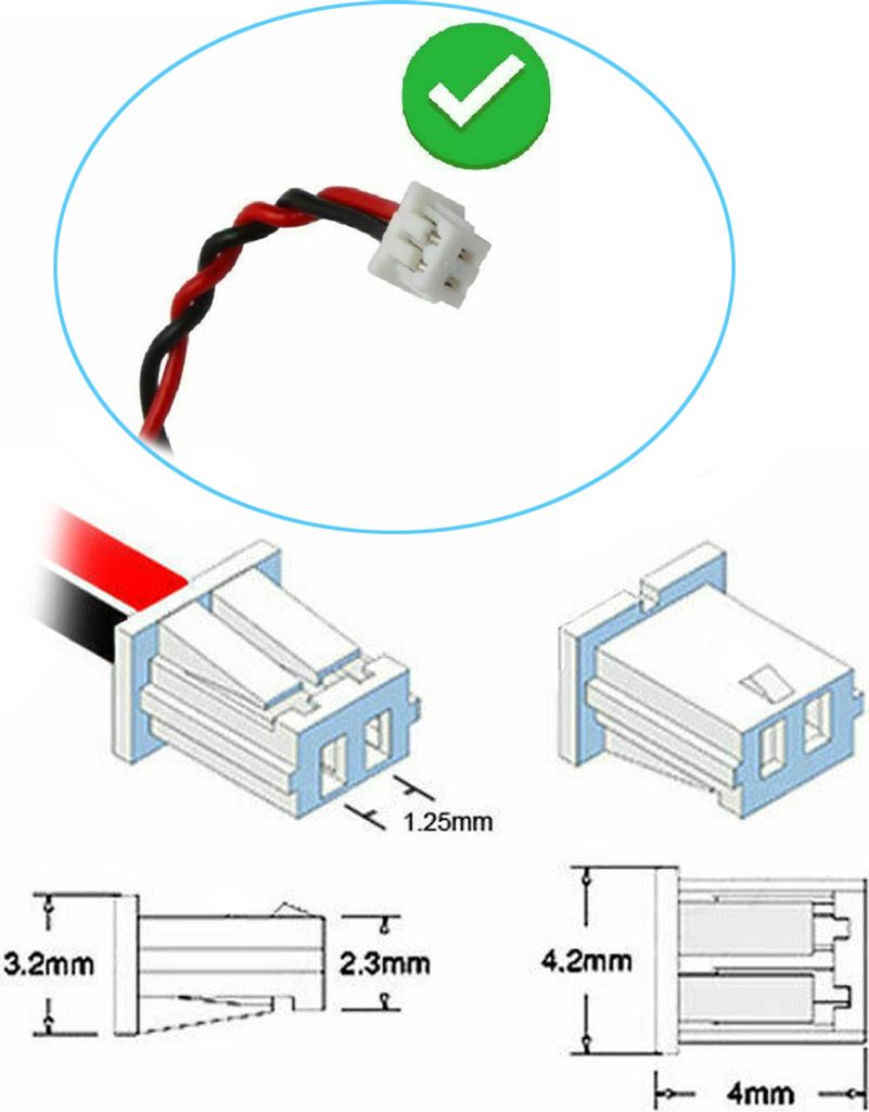 G07 3V CMOS Batterie Battery BIOS CR2032 Stecker 2 polig Produktbild 3