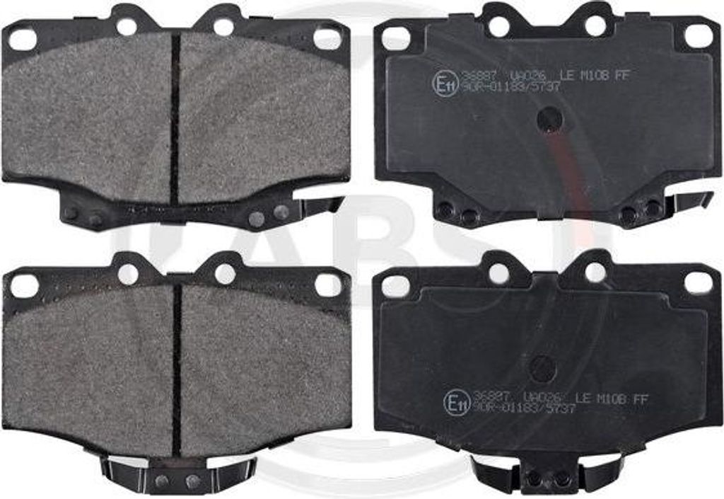 A.B.S. 36887 Bremsbelagsatz, Scheibenbremse OE 0446560050 kompatibel mit Land Cruiser