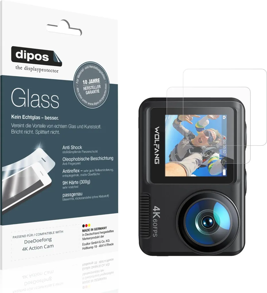 2 Pezzi Pellicola Vetro Flessibile 9H per DoeDoefong 4K - Opaca dipos