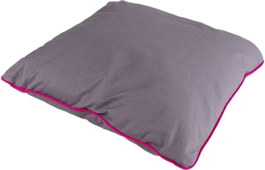Dekokissen 40x40cm uni pink, türkis, grün oder grau mit Paspel Kissen