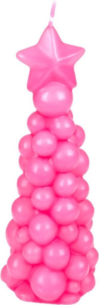 Bubble X-Mas Tree 6 x 17,5 cm Weihnachtskerze als Weihnachtsbaum Tanne