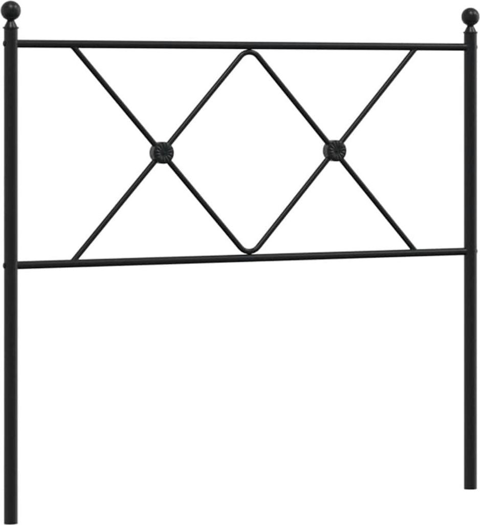 vidaXL Ersatz-Kopfteil Metall Schwarz 90 cm