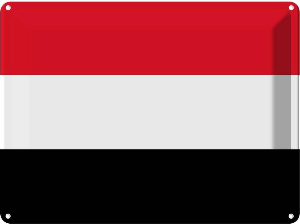 vianmo Blechschild 30x40 cm Jemen Yemen Flagge Fahne Wappen Produktbild 