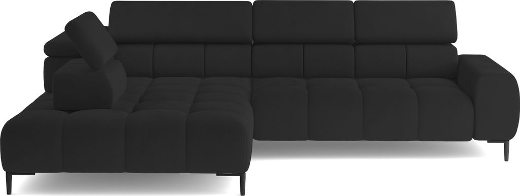 DomoHome Ecksofa PLAZA-L Stoff SOLAR Eckcouch Inkl. Mit Bequemer, Flauschiger Rückenlehne / Longchair Links / Industrial Style / L-Form Links | 30...