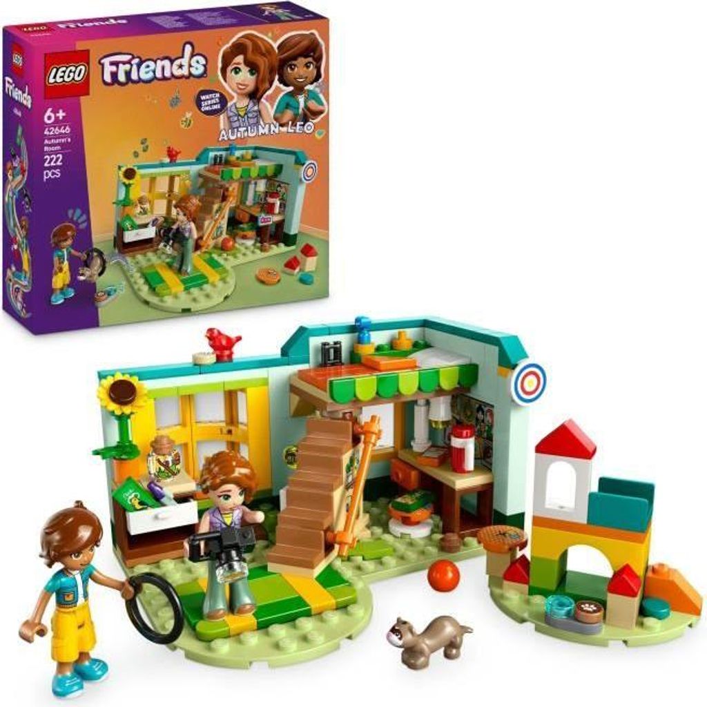LEGO Friends Autumns Zimmer 42646, Bauset, 2 Mini-Puppen, Frettchen und Vogel, 6+ Jahre