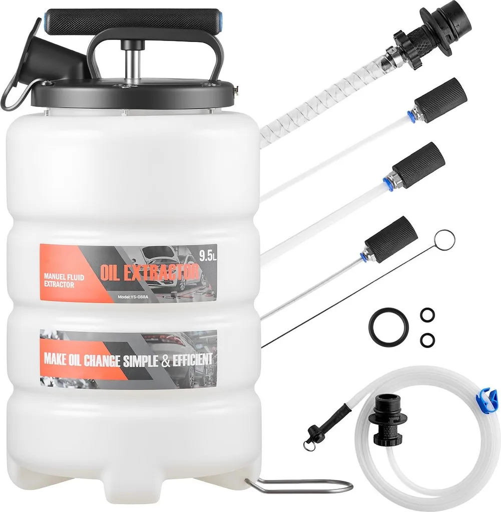 Extracteur d'huile par aspiration 9,5L - Pompe de vidange manuelle polyvalente