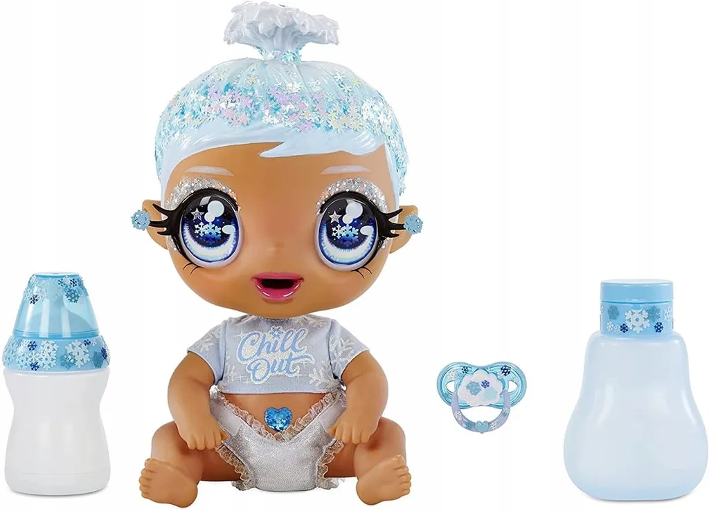 Babyz à paillettes bleu MGA : poupée articulée aux reflets magiques