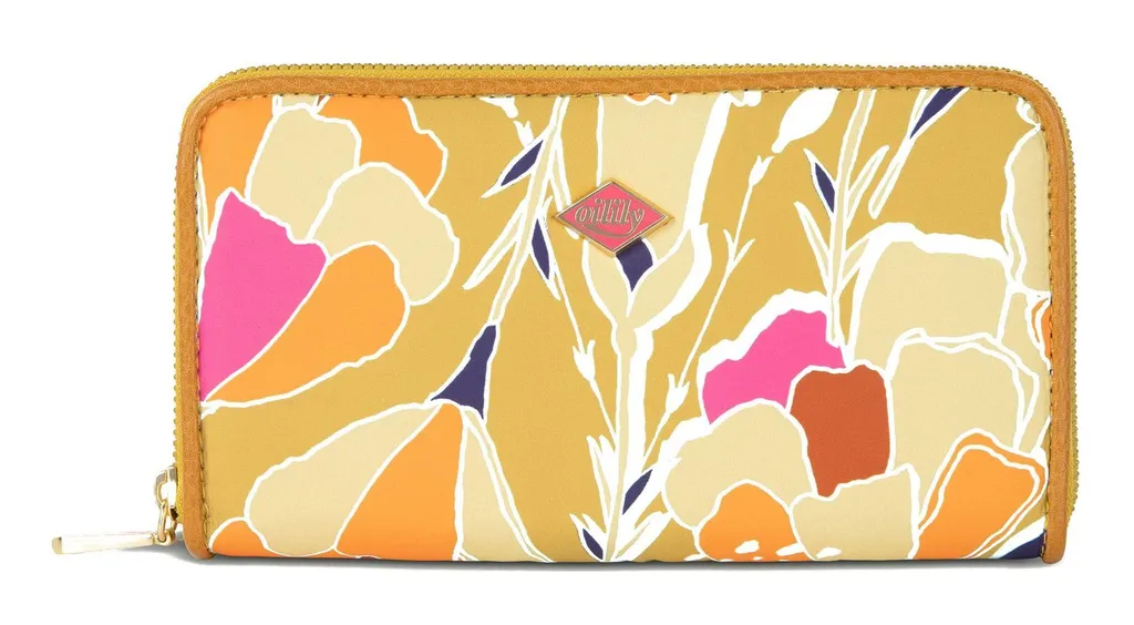 Porte-monnaie zippé Oilily Zoey coloris Carnation Green Sulphur motif