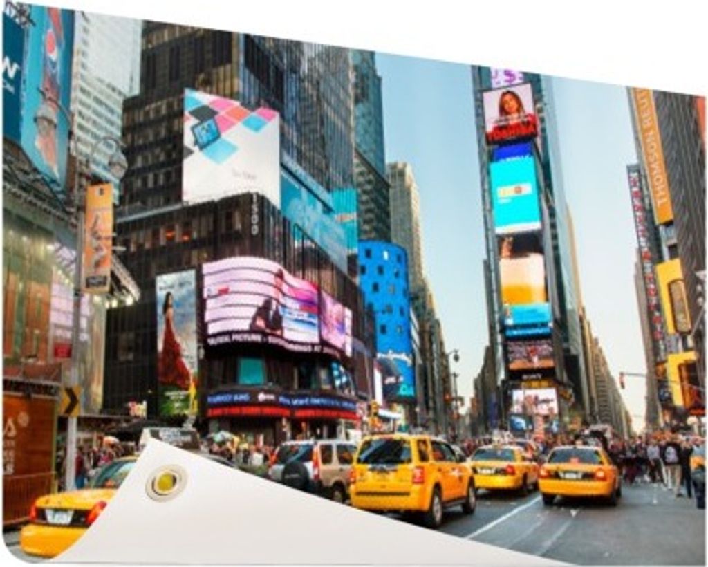Gartenposter - 120x80 cm - Times Square gelbes Taxi Fotodruck - Modernes Wandbilder - New York