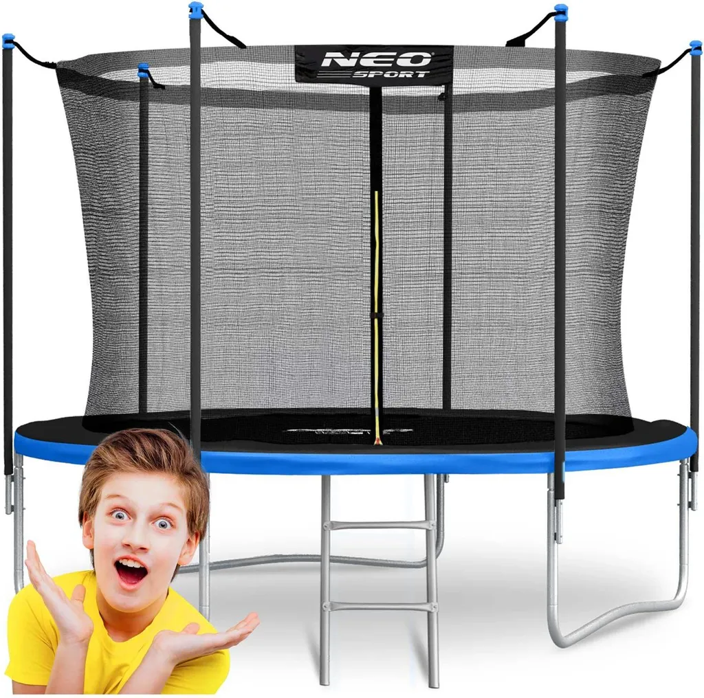 Trampoline Neo-Sport 183 cm avec échelle et filet de sécurité robuste