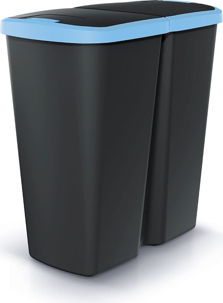 Poubelle COMPLEX DUO noir 50 l Image du produit 