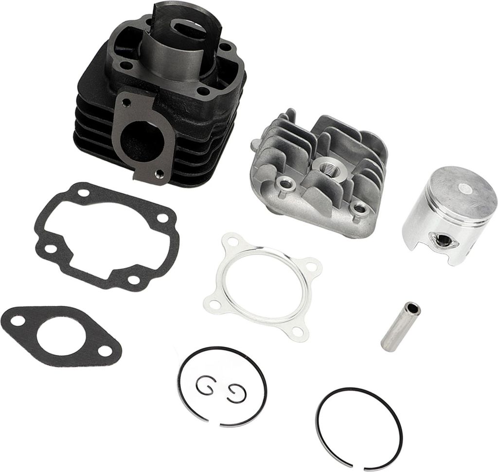 11-teiliges Zylinder-Kolben-Set, 47 mm Bohrung, Aluminiumlegierung, oberes Ende, Umbausatz für Jog 50 cc 2-Takt-1E40QMB-Motor