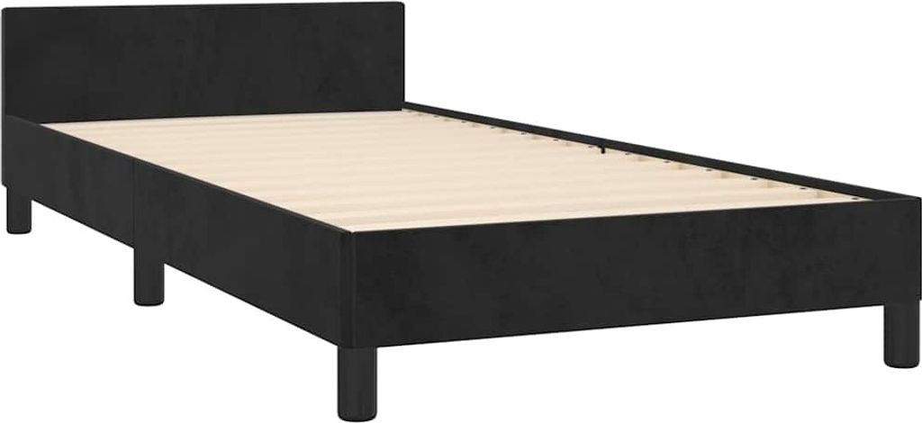vidaXL Bettgestell ohne Matratze Schwarz 100x200 cm Samt Produktbild 