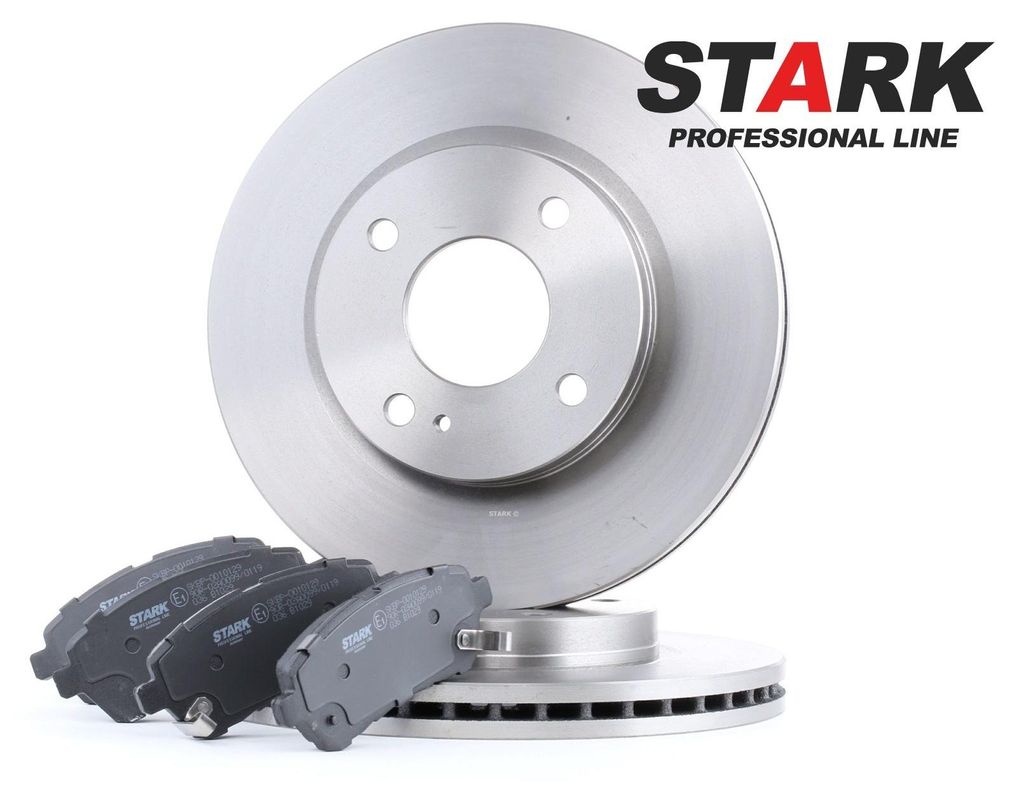 STARK Bremsen Set Vorne Bremsscheiben und Beläge für VW Polo Schrägheck (6R1, 6C1) 258mm