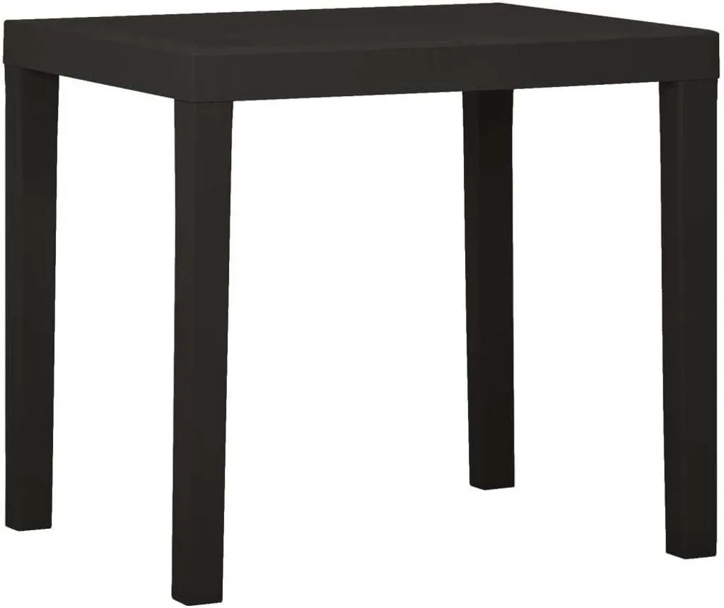 The Living Store tavolo da giardino antracite 79x65x72 cm in plastica