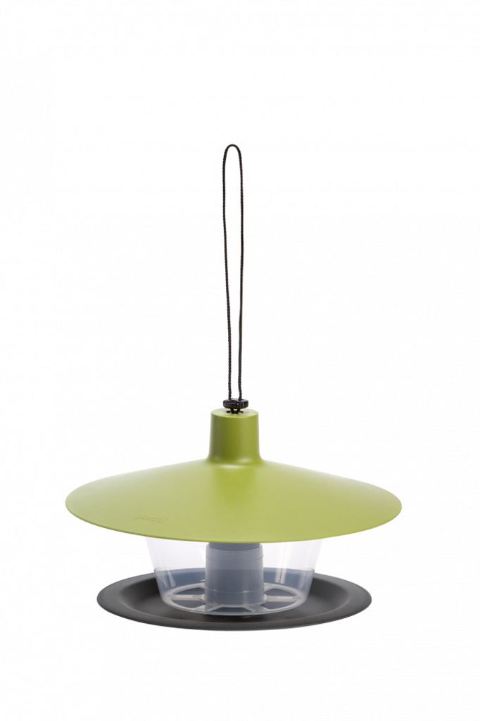 Plastia Vogelfutterhaus Finch 17cm Ø28cm grün, Hängend, Produktbild 