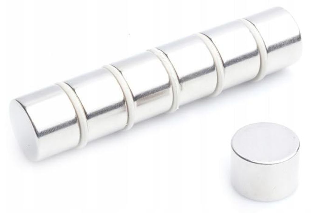 Neodym-Zylindermagnet MW 14x10 N38, 25 Stück