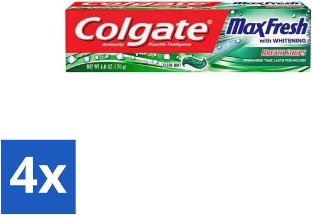 Colgate Zahnpasta Maxfresh Cleanmint 100 ml - Vorteilspack - 4 Stücke