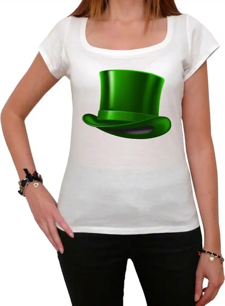 Damen Grafik T-Shirt St-Patrick's-Day-Hut – St Patrick's Day Hat – Öko-Verantwortlich Vintage Jahrgang Kurzarm Lustige Druck Geburtstag Gesche...