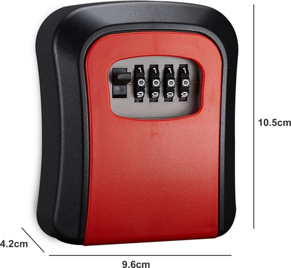 1 Setzen Sie Schlüsselsperrkasten Großkapazität Hochstärke Gute Sicherheit Nicht breakable 4-stellige Kombination Passwort Lock Safe Home Suppl...