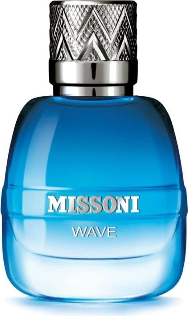 A bottle of MISSONI WAVE Eau de Toilette Spray.