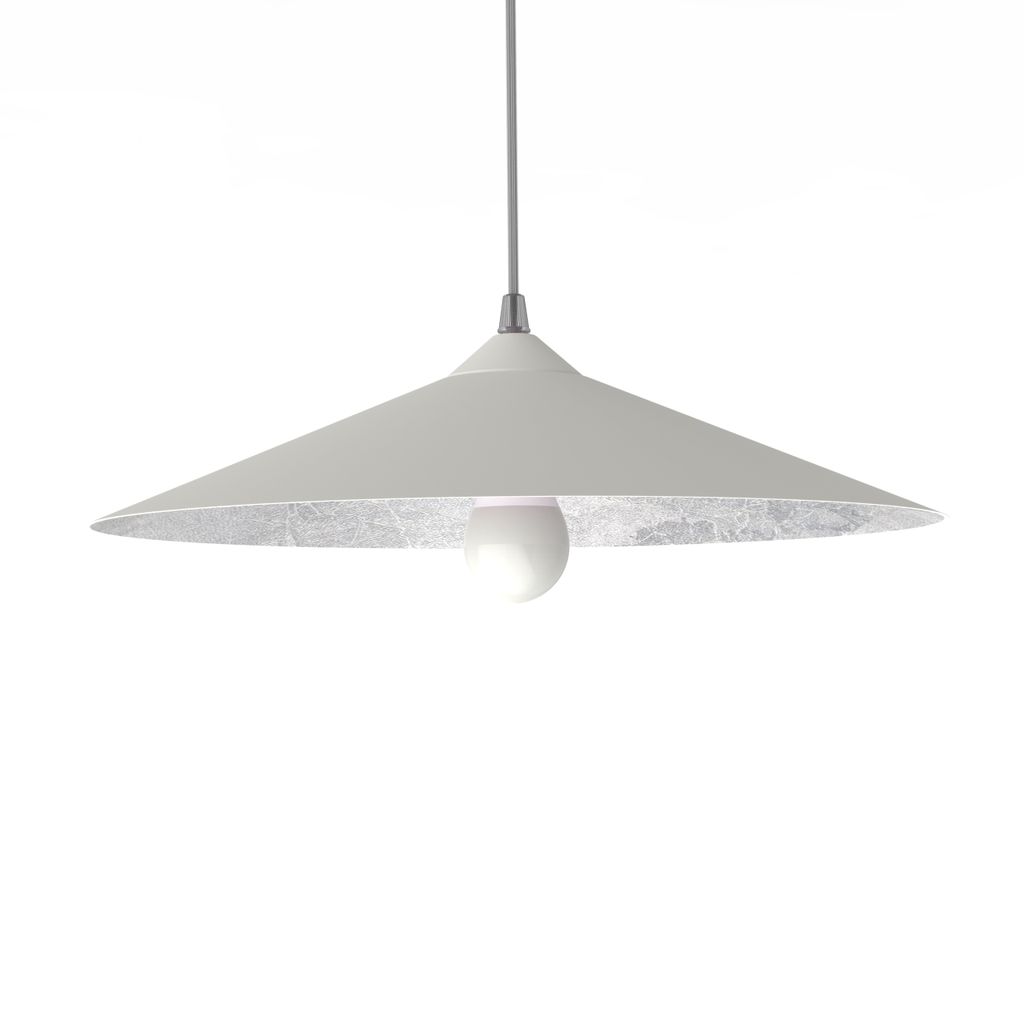 Pendelleuchte Chapeau aus lackiertem Metall mit Kegeldiffusor, Ø 25 cm oder 40 cm