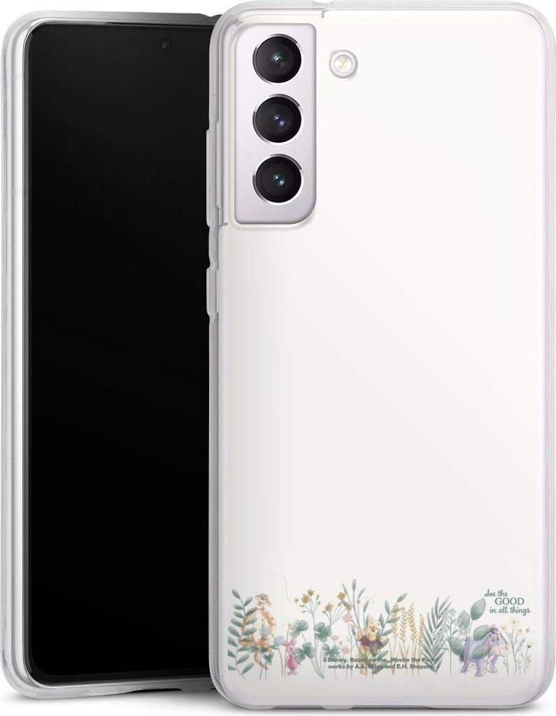 DeinDesign Handyhülle für Samsung Galaxy S21 FE 5G Silikon Hülle Case Smartphone Schutzhülle Disney Winnie Puuh Eukalyptus