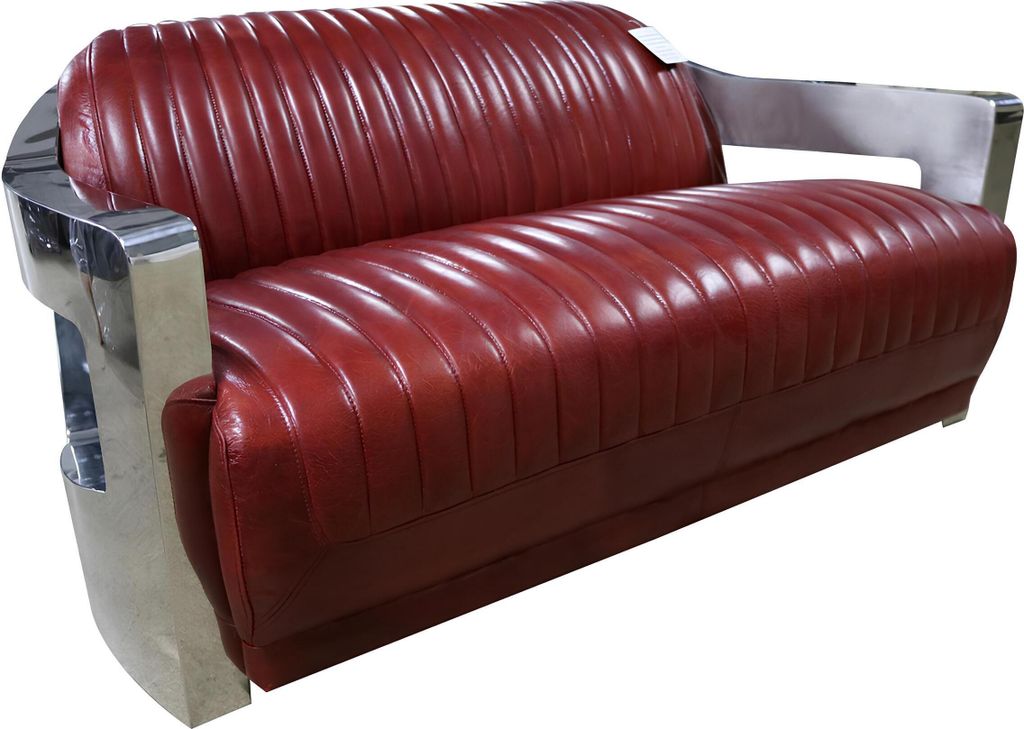 Design Club 2 Sitzer Sofa Ledersofa Dreisitzer Vintage Leder Zweisitzer Couchen