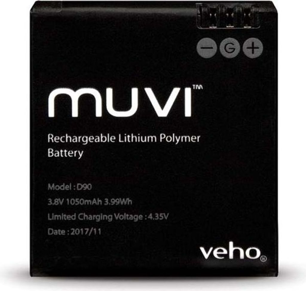 Veho VCC-A052-KXSB Ersatzakku für Muvi KX-Serie mit 1050 mAh