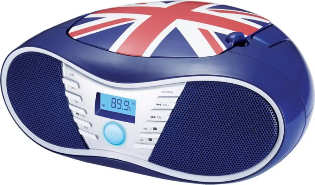 BigBen CD58 Union Jack: Lettore CD e Radio FM USB Facile da Usare