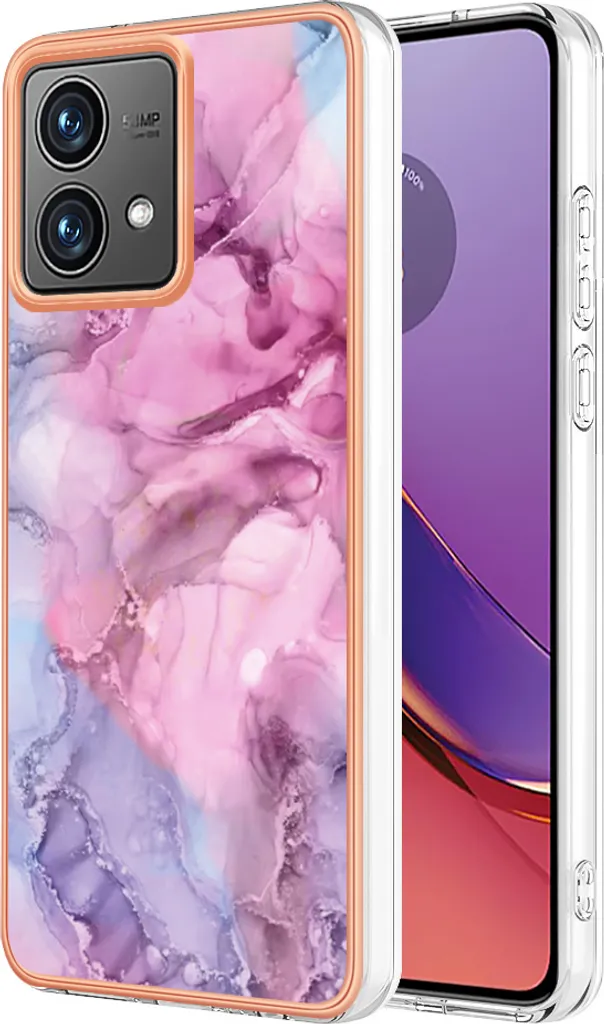 Custodia Motorola Moto G84 Slim Fit Silicone Rosa Pattern Design