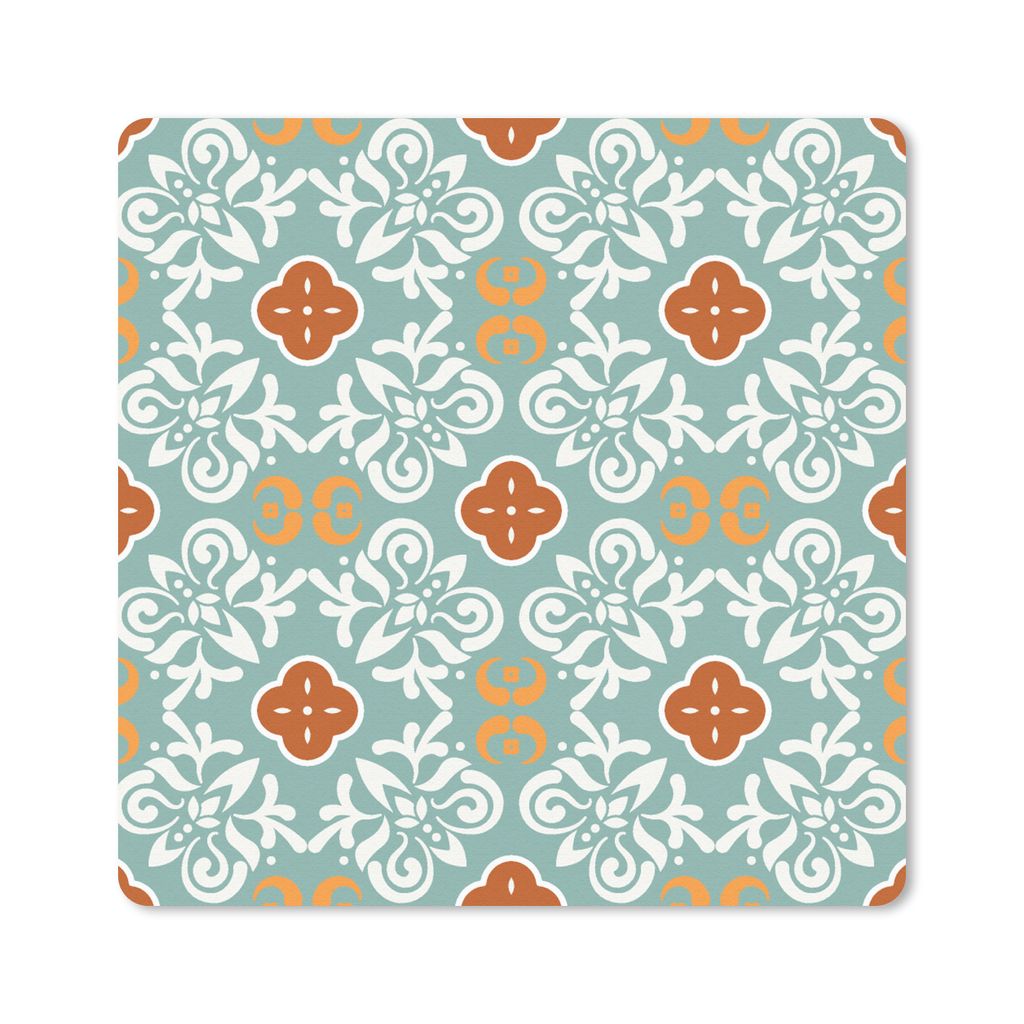 MuchoWow Mauspad Mousepad Muster - Blumen - Abstrakt 20x20 cm - Mousepads - Maus Mat - Pad - Mausunterlage - Desk Mat - Bureauartikeln