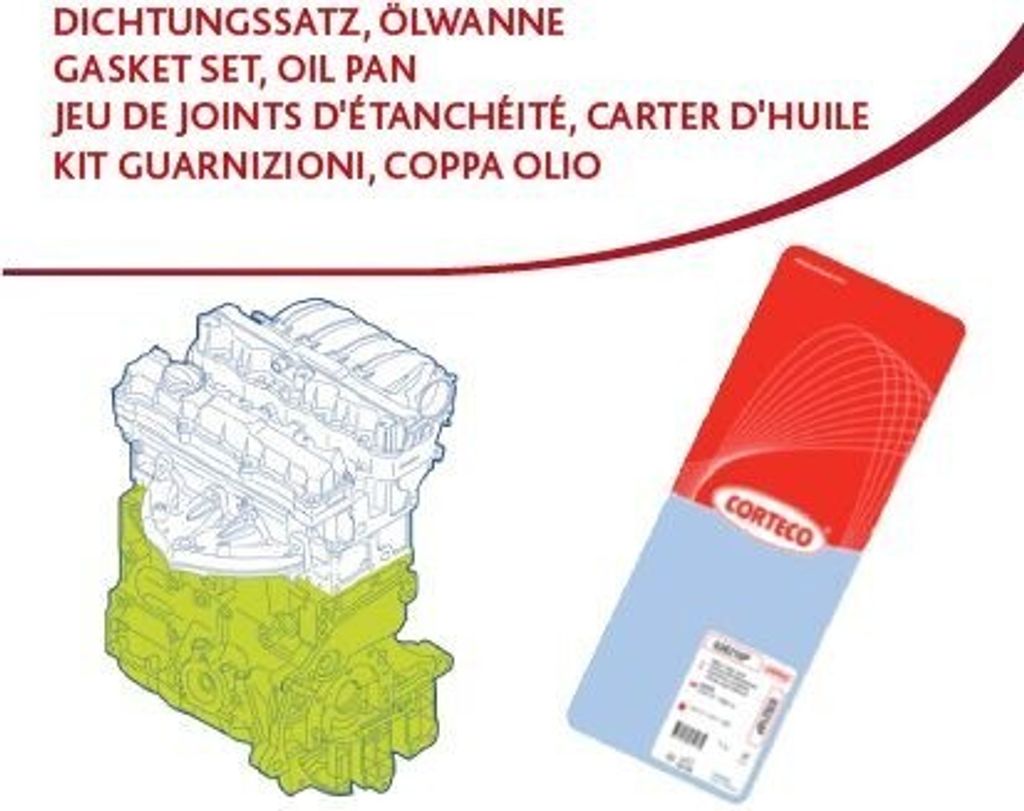 CORTECO 427033P Dichtungssatz Kurbelgehäuse für OPEL Vivaro A Kastenwagen (X83) Vivaro A Combi (X83) Movano Kastenwagen (X70) Movano Bus (X70)