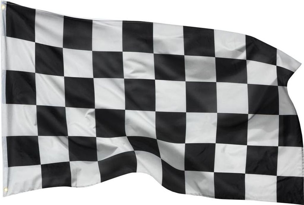 Flaga PHENO FLAGS Motorsport, 150x90cm - czarno-biała flaga Zdjęcie produktu 