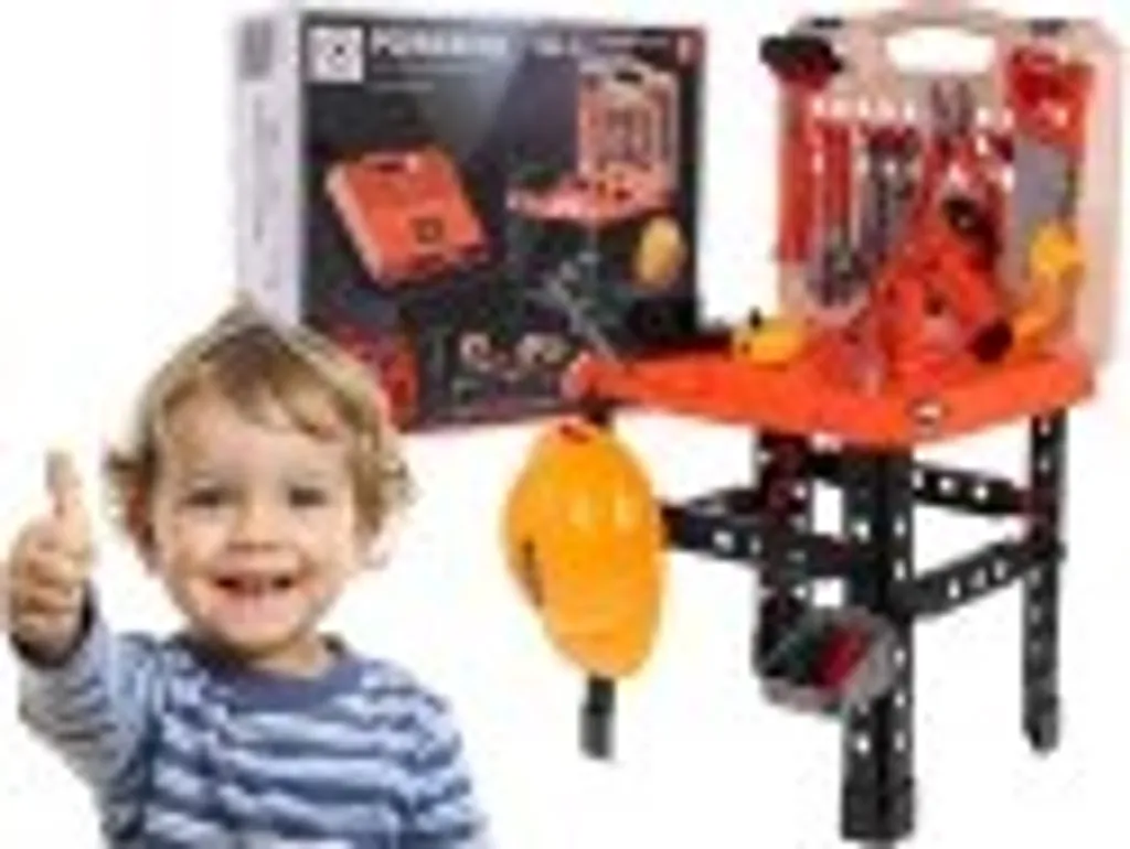 Établi avec outils valise pour enfants - Kit bricolage complet 25 pièces