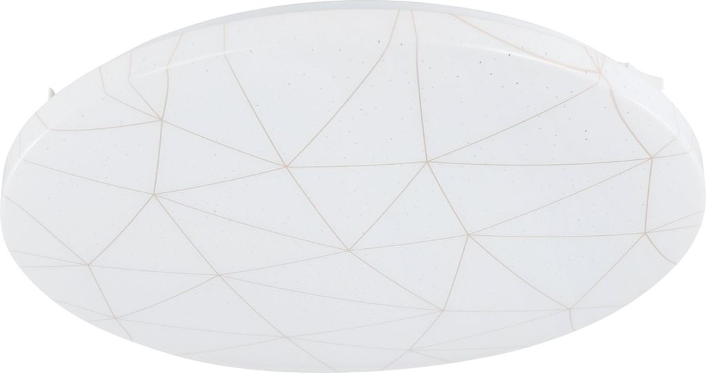 EGLO LED Deckenleuchte Rende, Deckenlampe mit Nachbildung, Lampe Decke aus Kunststoff und Metall in weiß und gold, Deckenbeleuchtung warmweiß, Ø...