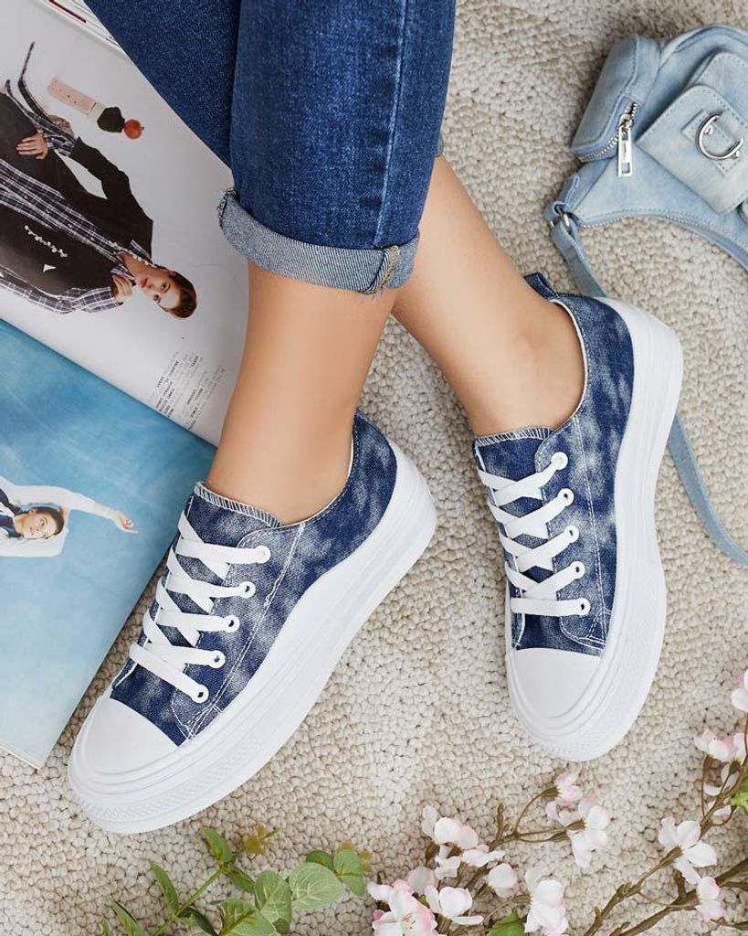 Royalfashion Damen Sneaker a'la denim Tricket, Größe 38 Produktbild 