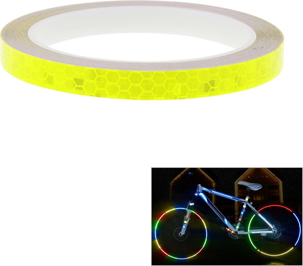 Reflexband, Hochsichtbare Aufkleber, Reflexaufkleber Für Sichtbarkeit Im Freien Bei Nacht, Kleidung, Fahrzeuge, 0,4" x 26 Ft, Gelb
