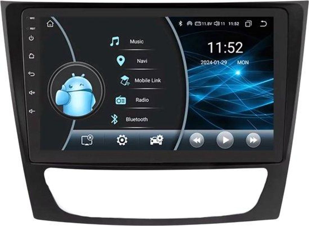 Autoradio mit Bluetooth und CarPlay für Mercedes-Benz E-Klasse W211 E300, E350 und E240 – kompatibel mit Apple und Android – Stereoanlage mit ...