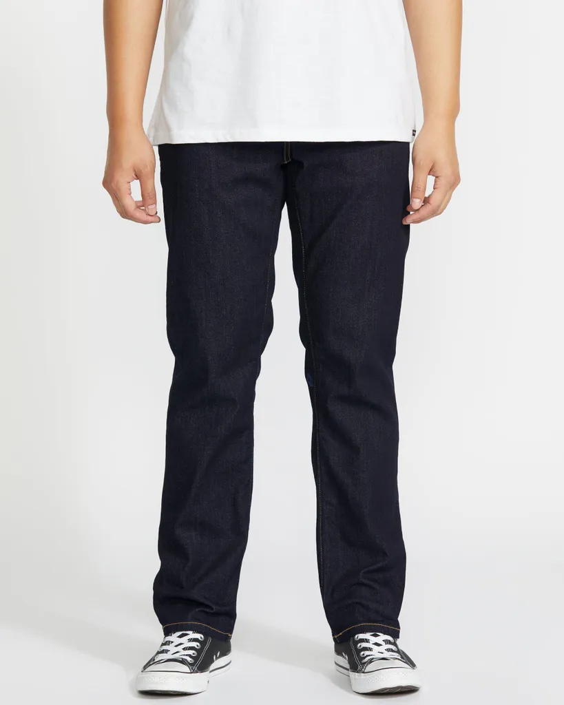 Jean Volcom Solver pour Skate et Ville - Denim Rinse 34/32 Souple et Robuste