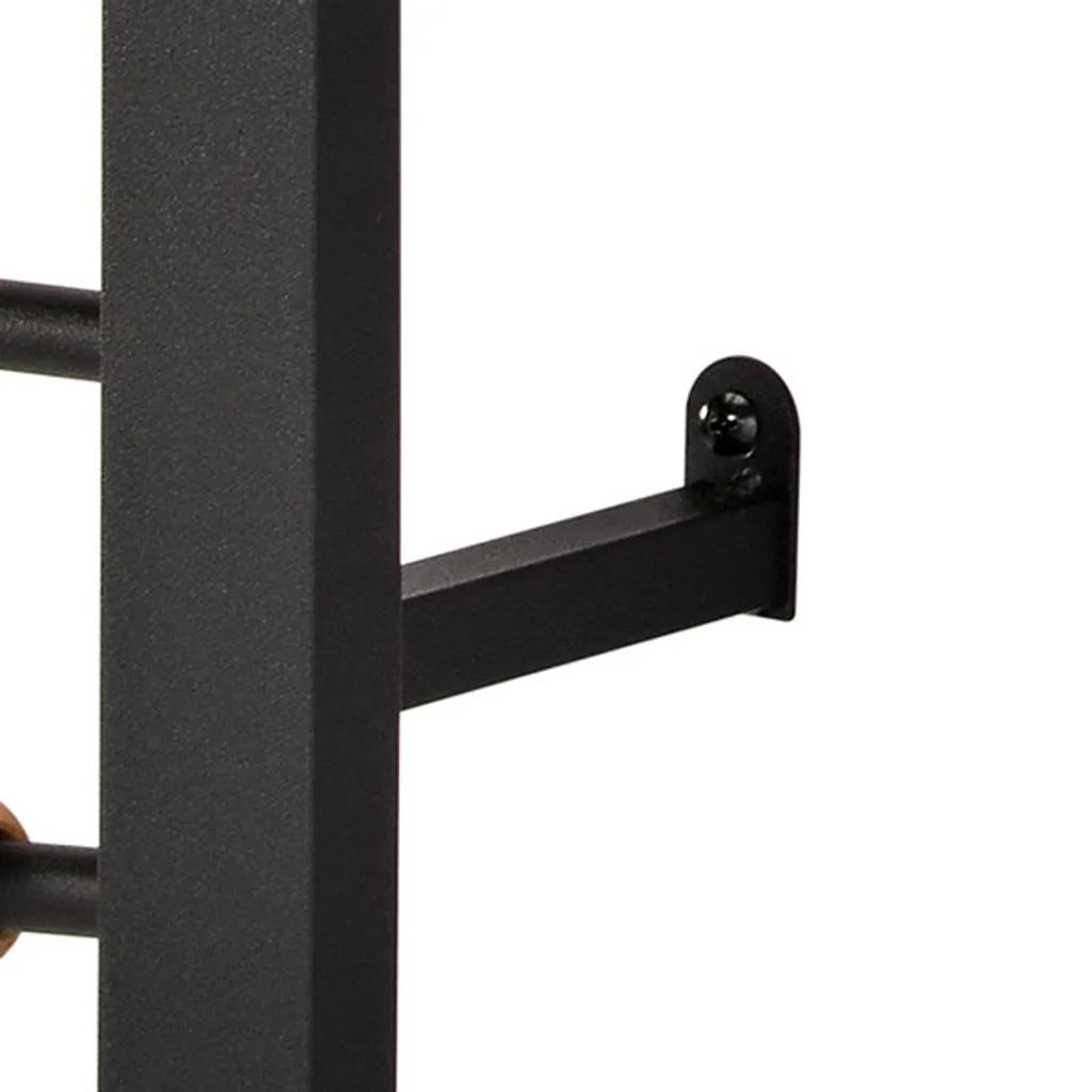 Patère d'angle murale Iris noire 5 têtes pour gain de place entrée - 4