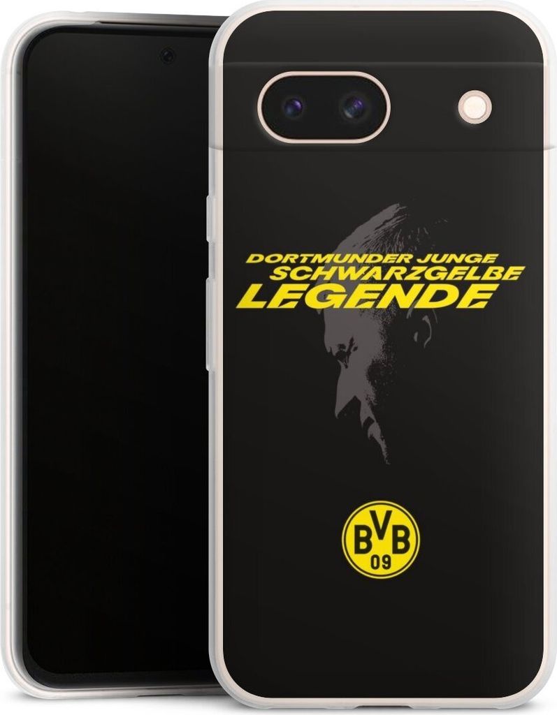 DeinDesign Slim Hülle für Google Pixel 8a Silikon Case Ultra Dünn Handyhülle BVB Borussia Dortmund Marco Reus