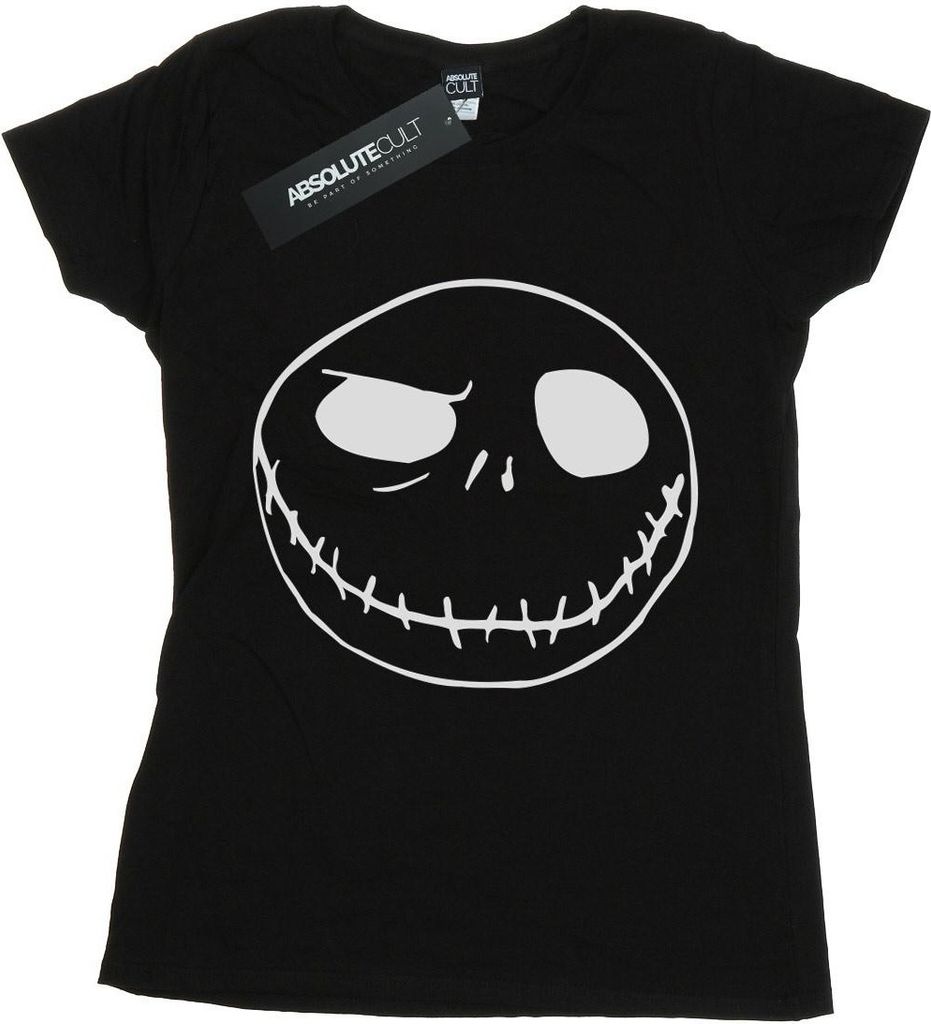 Disney - "Nightmare Before Christmas Jack's Big Face" T-Shirt für Damen BI35527 (S) (Schwarz)
