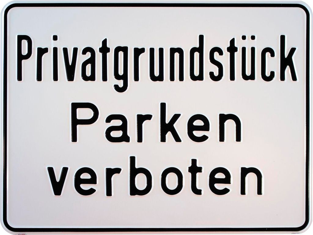 Hinweisschild Privatgrundstück Parken verboten 330 x 250 mm