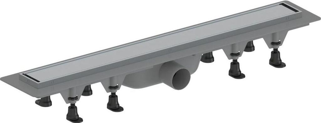 FLIDO Bodenrinne mit Rost aus Edelstahl für Fliesen, L-710, DN50